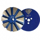 100mm 10S Velcro Backed Metal Bonded Diamond Grinding Pads