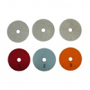 100mm 3 step wet use polishing pads