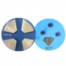 3'' SASE 4 Diamond Segs Metal Bond Concrete Grinding Pucks