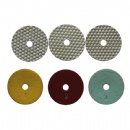 100mm 3 Step Hex White Dry Polishing Pads