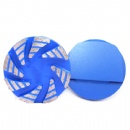 3'' 8 Swirl Segments Diamond Grinding Pucks W/ Quick Change Backing