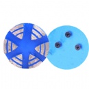 3'' Six Shield Diamond Segs Diamond Grinding Pucks W/ 3 Screws