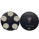 Disco de molienda de hormigón de botón circular de diamante 5s de reemplazo rápido de 3 pulgadas