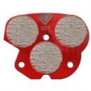 Sección de molienda trapezoidal del botón de diamante circular airtec 3s