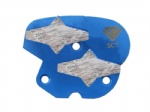 Sección de molienda de diamante de doble tiburón de placa trapezoidal airtec