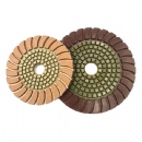 4'' 5'' Sunny Copper Bond Velcro Backed Diamond Polishing Pads