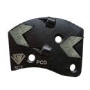 Contec Bolt-On Plate Double Mini PCDs W/ Double Arrows Coating Removal Skrapers