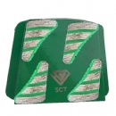PHX Slide-in Trapezoid 4S Vortex Diamond Segs Concrete Grinding Shoes