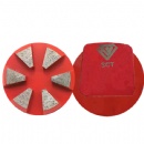 3'' PHX Slide-in Backing 6S Diamond Segs Concrete Floor Grinding Pucks