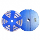 3'' Troluc Slide-In Backing 6S Shield Diamonds Concrete Grinding Pads