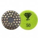 Pegatinas mágicas de puntos metálicos flexibles de 3 pulgadas con almohadilla de molienda de diamante en la espalda