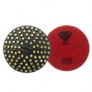 Almohadilla de molienda de diamante de punto metálico flexible portátil de 4 pulgadas 100mm