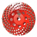 Rueda de molienda de hormigón de punto metálico en miniatura en espiral de 5 pulgadas y 125 mm
