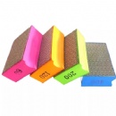 Rectangle Block Handheld Diamond Pads For Marble Tile Glass Surface Polishing