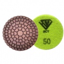 3'' 80mm 3mm Thickness Copper Bonded Concrete Terrazzo Floor Transitional Diamond Polishing Pucks
