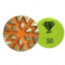 3'' Wet Use Velcro Backed Sintered Metal Bonded Diamond Grinding Pucks