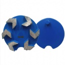 4'' 100mm Jiansong 6S Arrow Segments Diamond Grinding Pucks With 1 Post