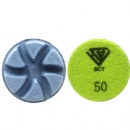 3'' Turbo Wet Floor Diamond Velcro Backed Polishing Pads