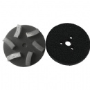 3'' 6 Segs Velcro Backed Metal Bond Diamond Grinding Pads